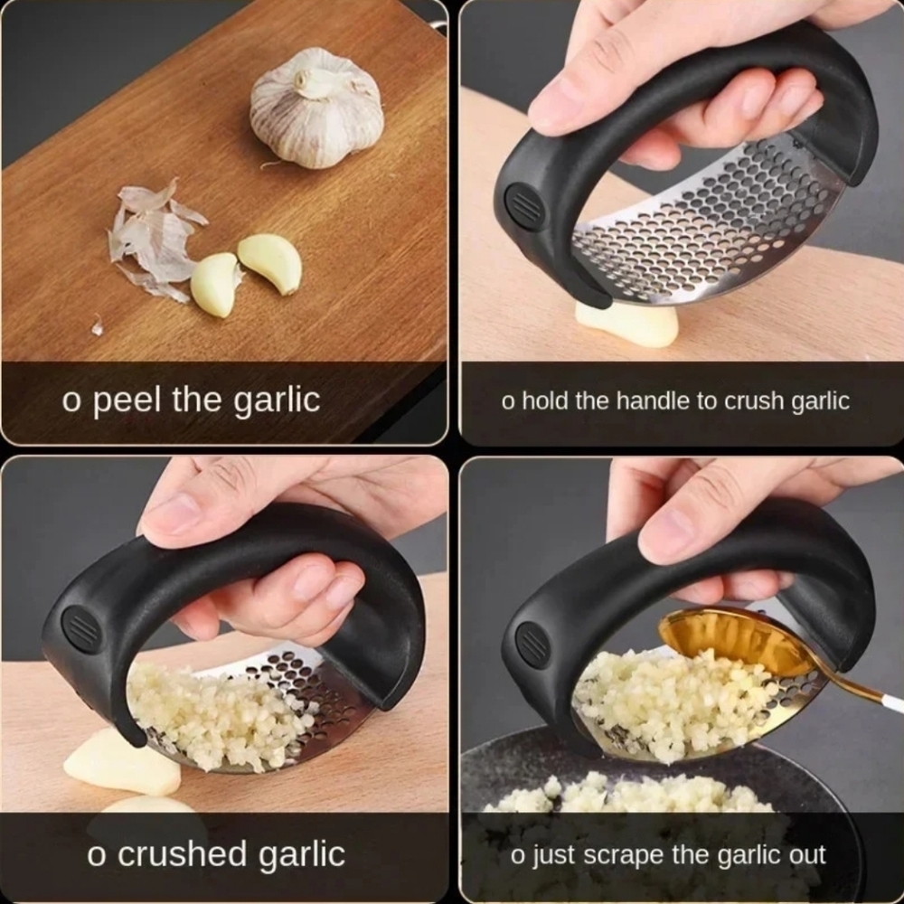 Stainless Steel Garlic Press Crusher Manual Garlic Mincer